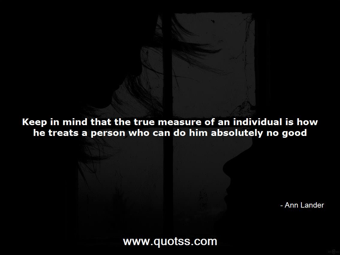 Ann Lander Quote on Quotss