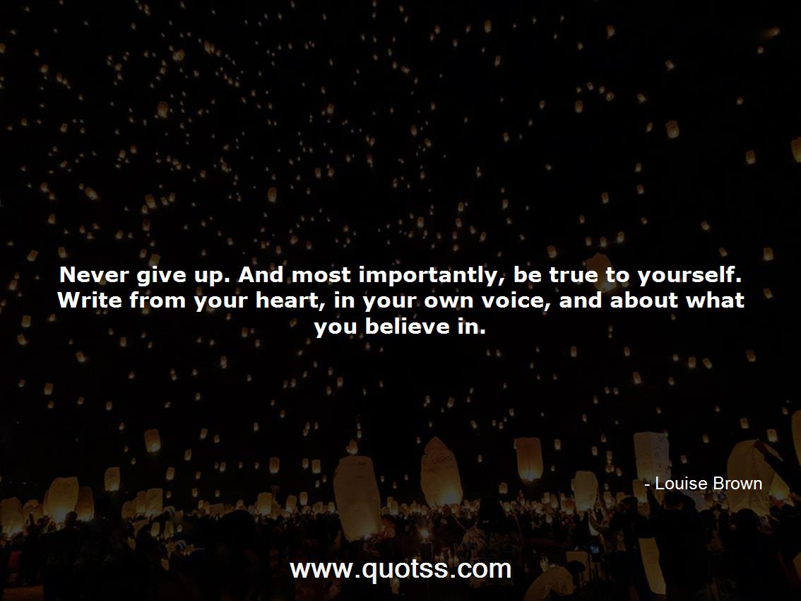 Louise Brown Quote on Quotss