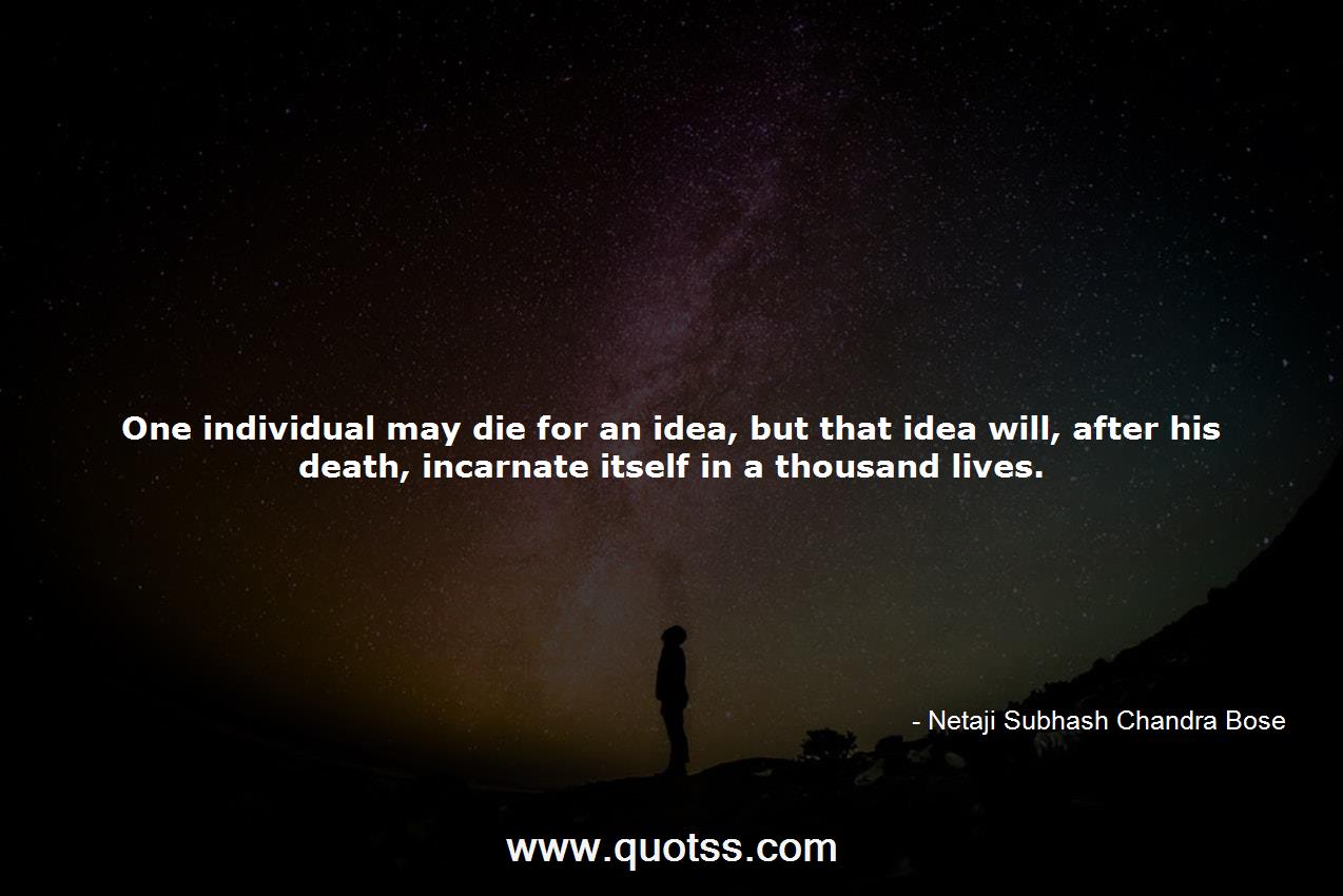 Netaji Subhash Chandra Bose Quote on Quotss