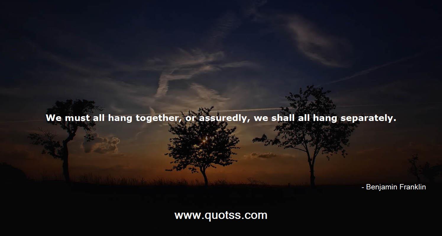 we must all hang together