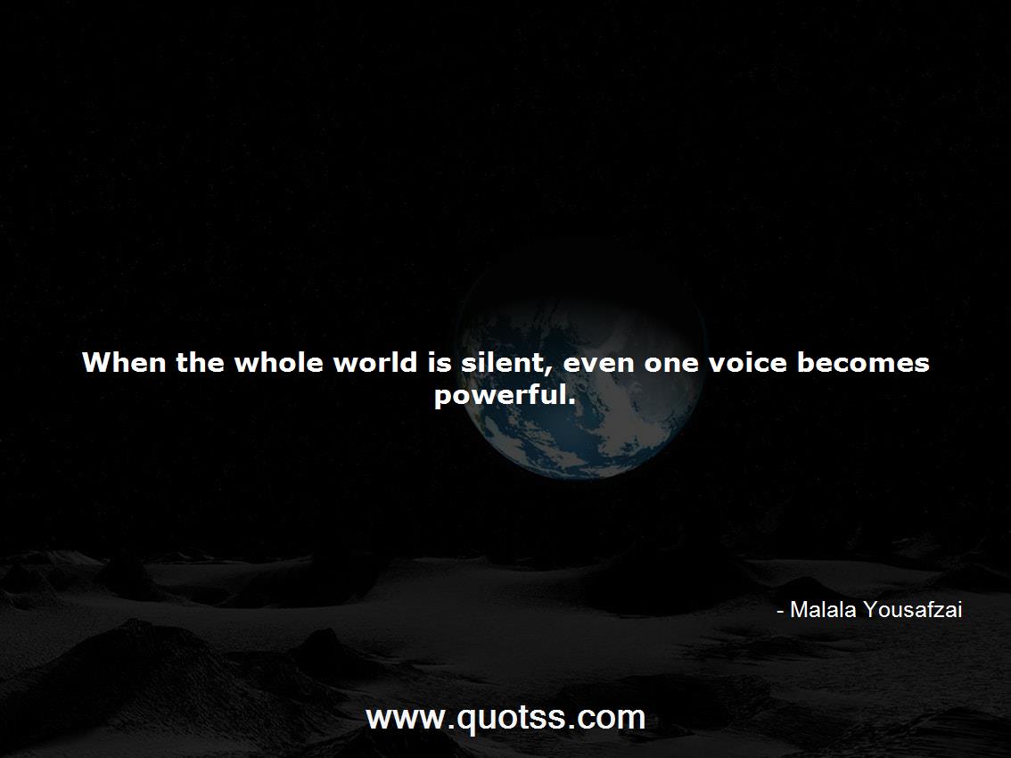 Malala Yousafzai Quote on Quotss